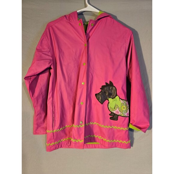 Hartstrings Girls Size 7/8 Rain coat Jacket Raincoat Pink Scottie Dog So Cute - Picture 1 of 3